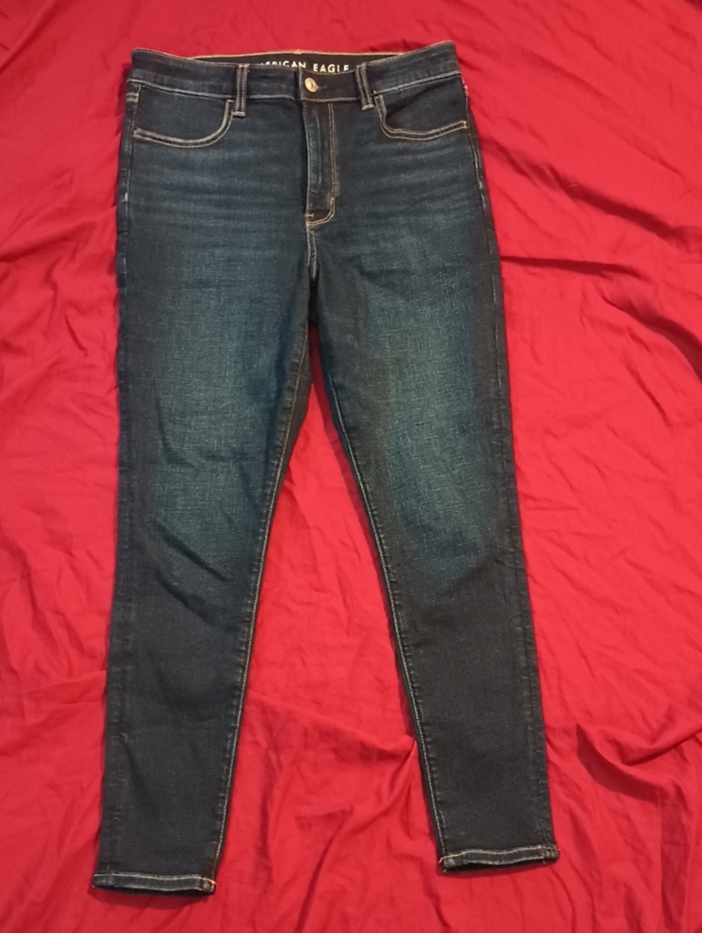 American Eagle Outfitters Woman's 6 Dark Blue Skinny Jeans Next Level Stretch